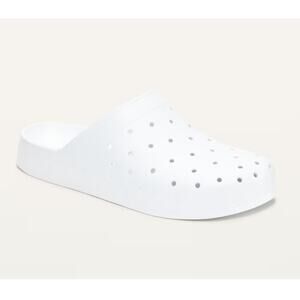 Old Navy Women's White‎ Perforated Clog Shoes Size 9